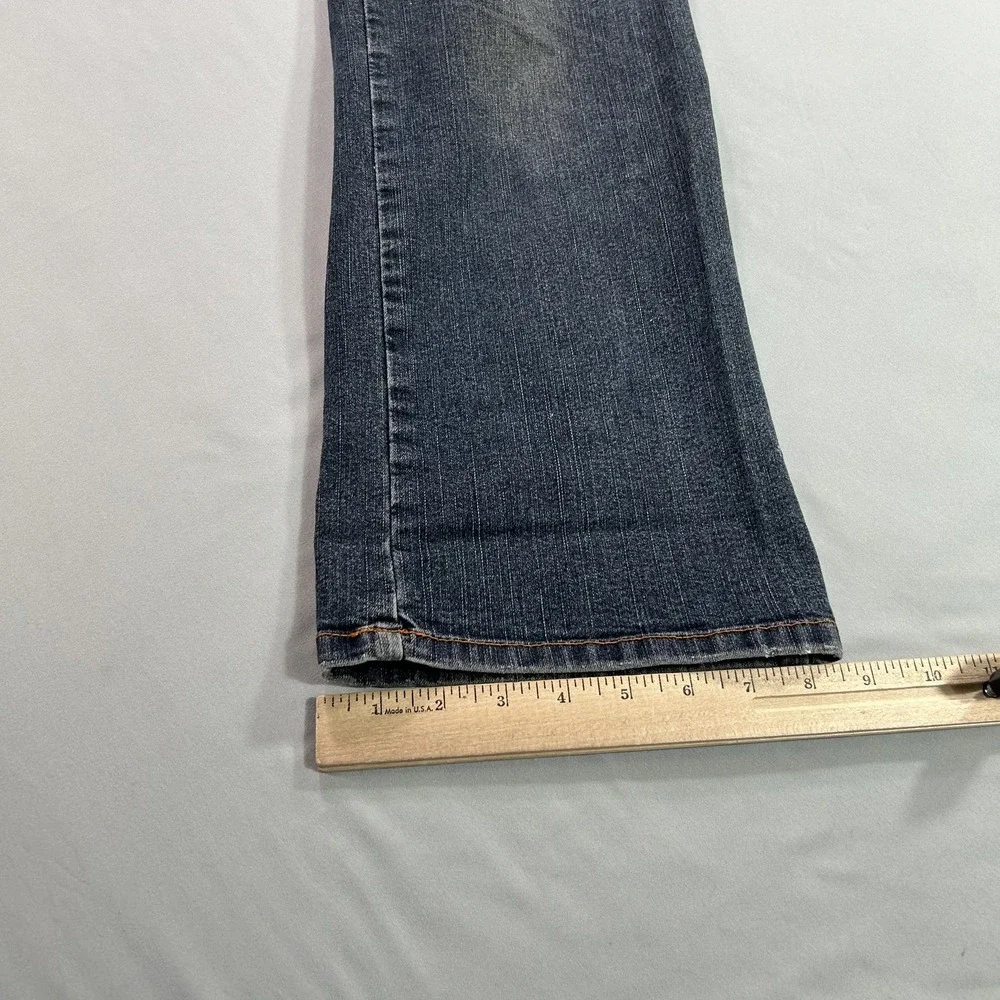 Prana‎ Jeans Womens Medium Blue Flare Bootcut W4TRIX Stretch Denim Classic Pants
